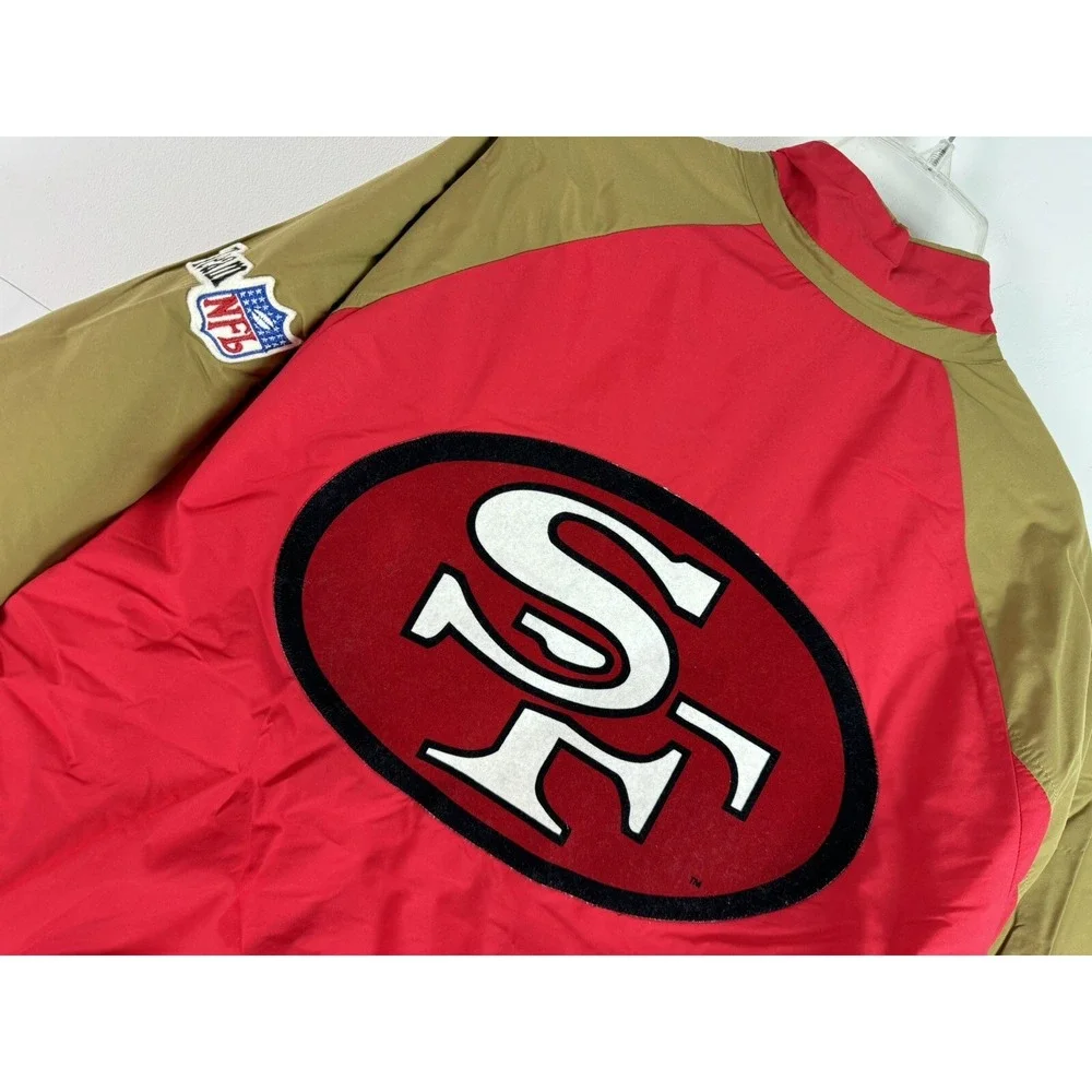 San Francisco 49ers Chalk Line Jacket Coat ~ Adult XL ~ Red NFL Football Vtg